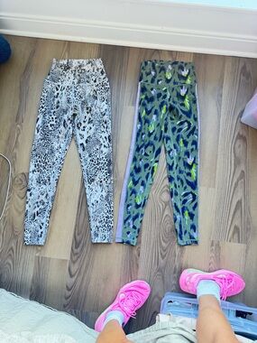 Kenzie & Arie animal print leggings set XS